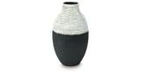 Girtha Antique White/Black Vase from Ashley Furniture - Luna Furniture
