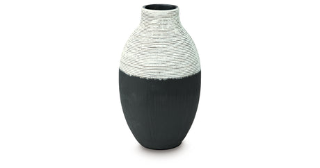 Girtha Antique White/Black Vase from Ashley Furniture - Luna Furniture