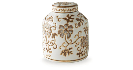 Adalham Cream/Brown Jar from Ashley - Luna Furniture