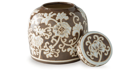 Adalham Brown/Cream Jar from Ashley - Luna Furniture