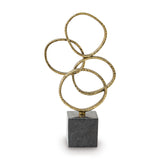 Wellcott Gold Finish/Black Sculpture