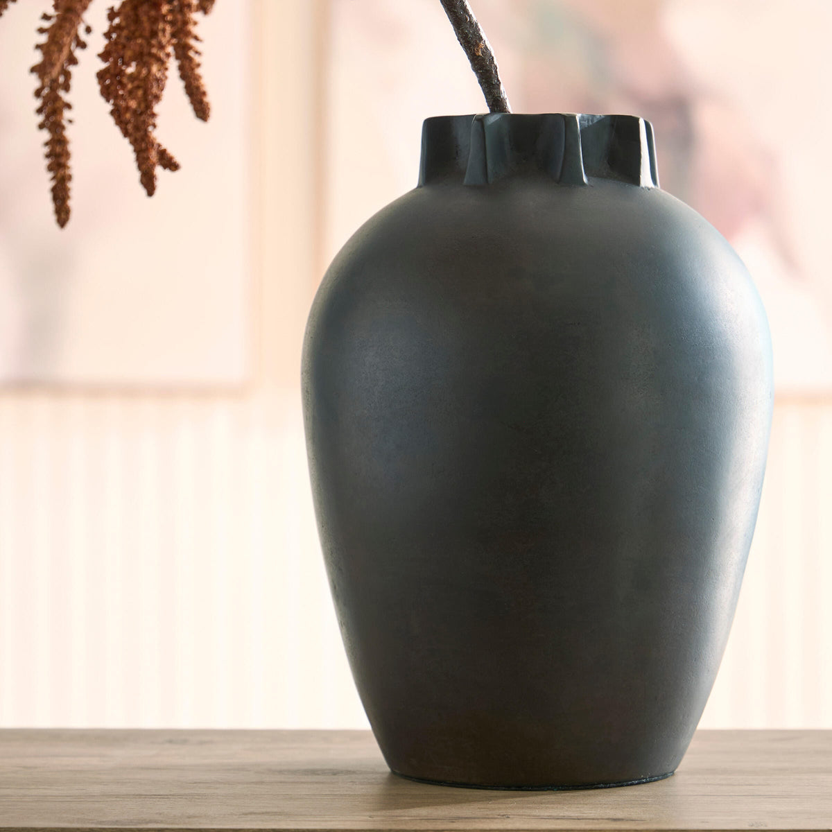 Kaslett Antique Black Vase from Ashley - Luna Furniture