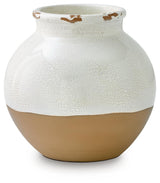 Vercott Cream/Tan Vase from Ashley - Luna Furniture