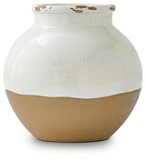 Vercott Cream/Tan Vase from Ashley - Luna Furniture