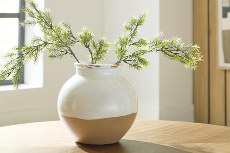 Vercott Cream/Tan Vase from Ashley - Luna Furniture