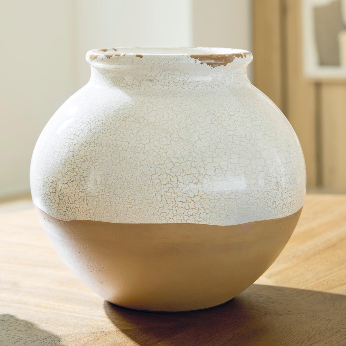 Vercott Cream/Tan Vase from Ashley - Luna Furniture