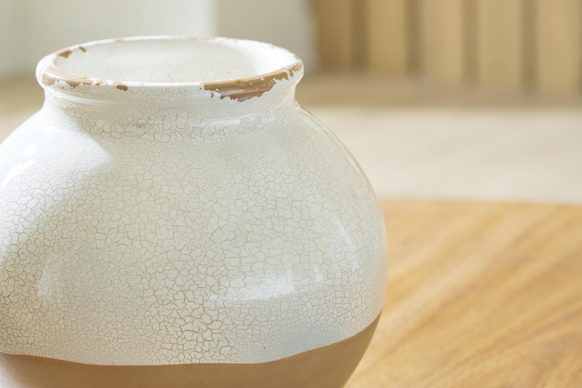 Vercott Cream/Tan Vase from Ashley - Luna Furniture