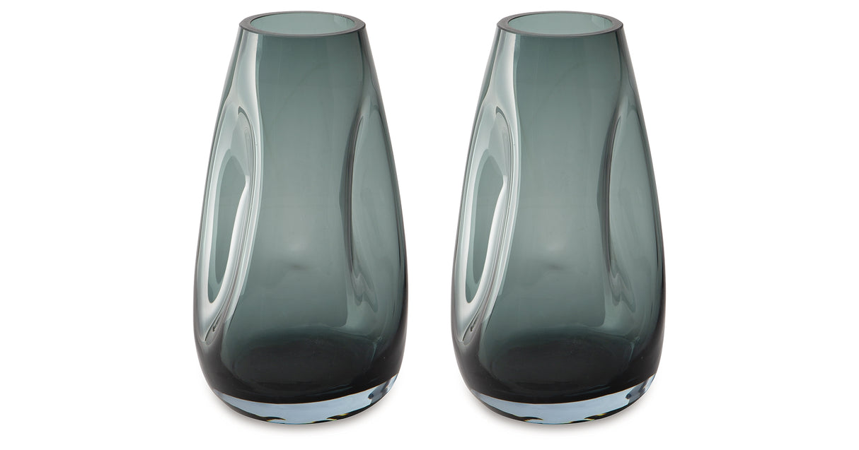 Beamund Teal Blue Vase from Ashley - Luna Furniture