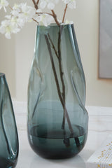 Beamund Teal Blue Vase from Ashley - Luna Furniture