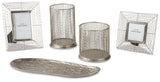 Dympna Silver Finish Accessory Set from Ashley - Luna Furniture