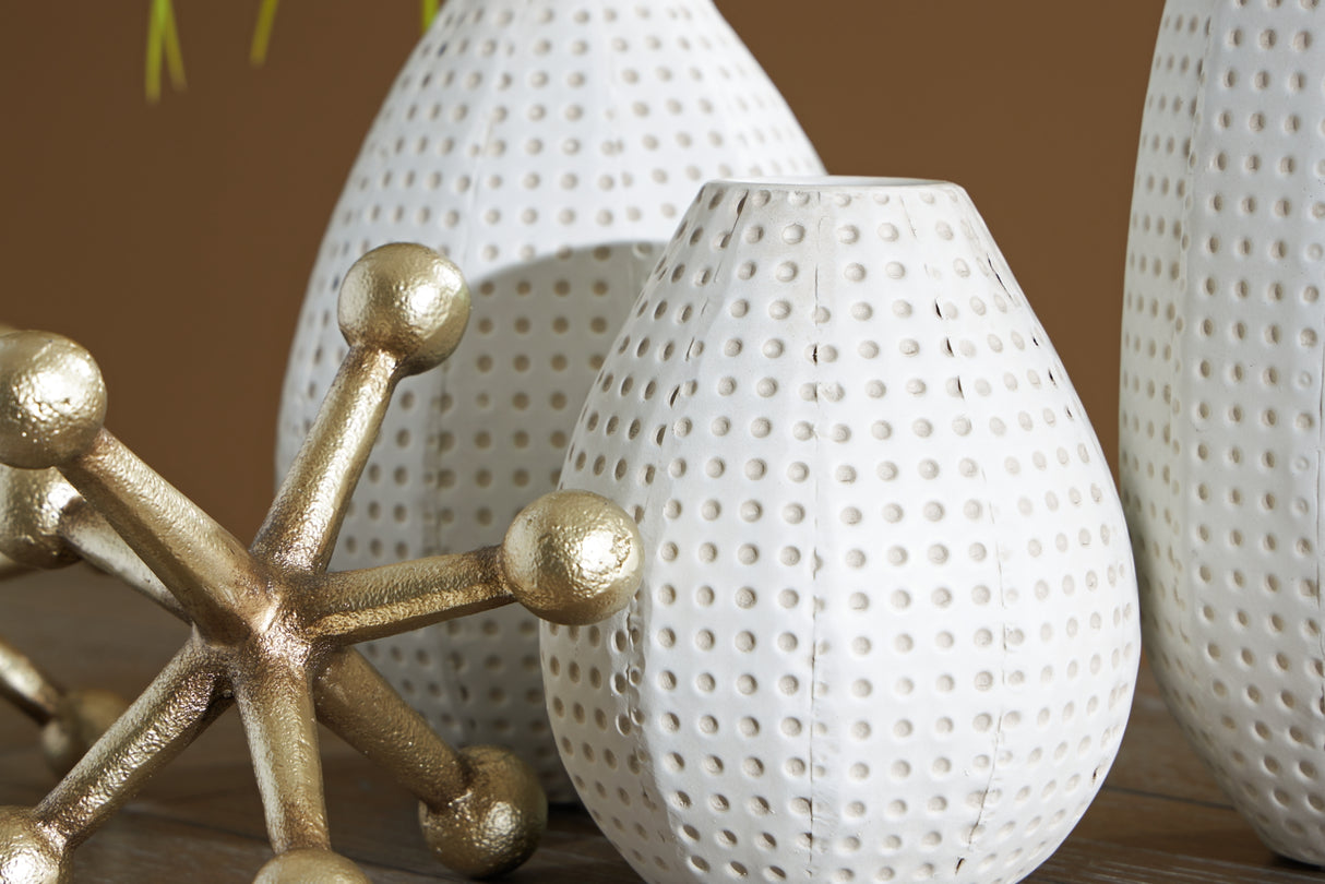 Azerton White/Gold Finish Accessory Set (Set of 5) from Ashley - Luna Furniture