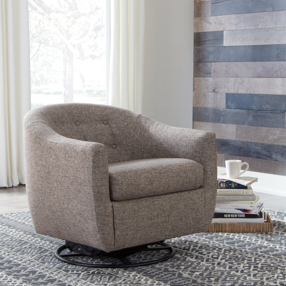 Upshur Taupe Accent Chair from Ashley - Luna Furniture