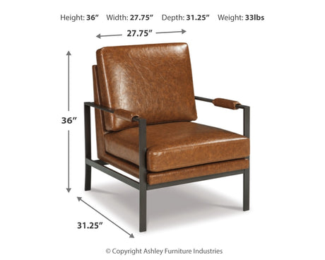Peacemaker Brown Accent Chair from Ashley - Luna Furniture