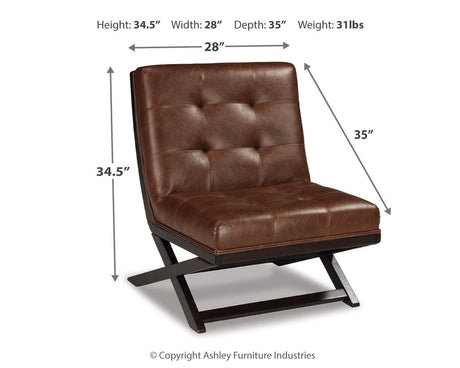Sidewinder Brown Accent Chair from Ashley Furniture - Luna Furniture
