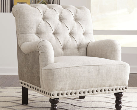 Tartonelle Ivory/Taupe Accent Chair from Ashley Furniture - Luna Furniture