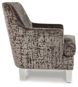 Gloriann Charcoal Accent Chair from Ashley - Luna Furniture