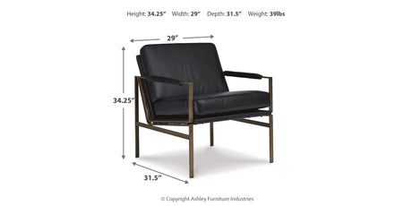 Puckman Black Accent Chair from Ashley - Luna Furniture