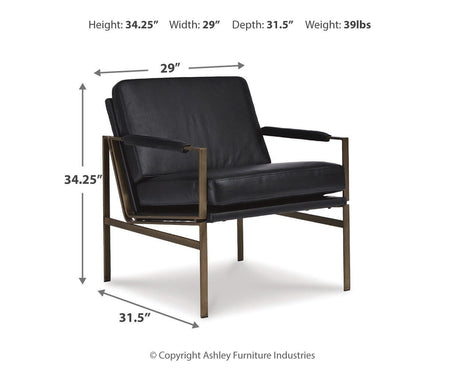 Puckman Black Accent Chair from Ashley - Luna Furniture