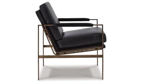 Puckman Black Accent Chair from Ashley - Luna Furniture