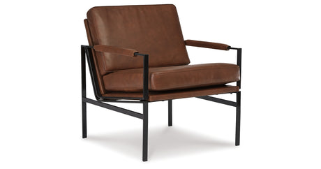 Puckman Brown/Silver Finish Accent Chair from Ashley Furniture - Luna Furniture