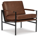 Puckman Brown/Silver Finish Accent Chair from Ashley Furniture - Luna Furniture