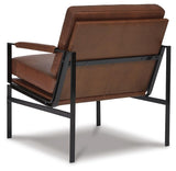 Puckman Brown/Silver Finish Accent Chair from Ashley Furniture - Luna Furniture