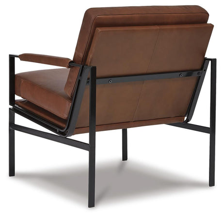 Puckman Brown/Silver Finish Accent Chair from Ashley Furniture - Luna Furniture