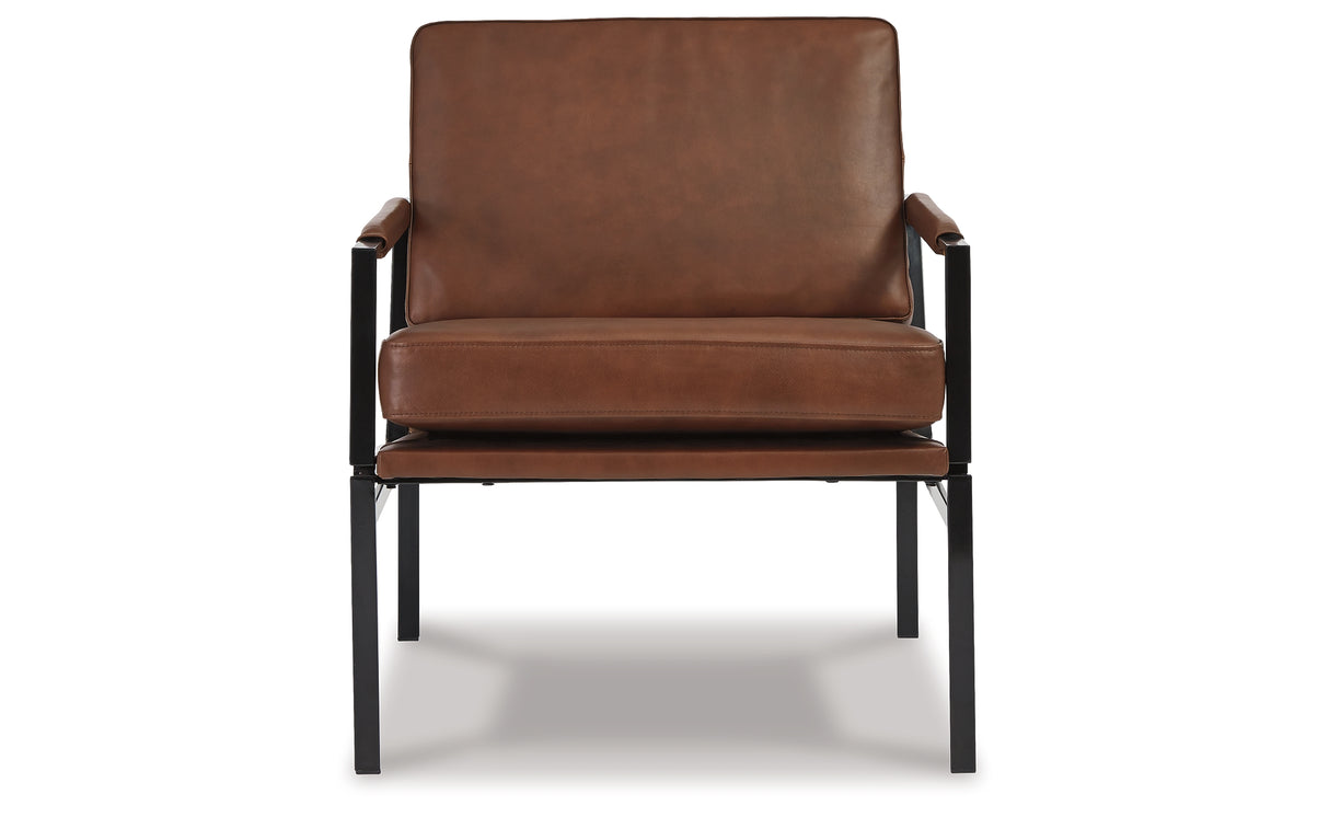 Puckman Brown/Silver Finish Accent Chair from Ashley Furniture - Luna Furniture
