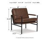Puckman Brown/Silver Finish Accent Chair from Ashley Furniture - Luna Furniture