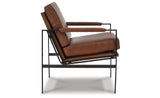 Puckman Brown/Silver Finish Accent Chair from Ashley Furniture - Luna Furniture