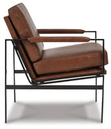 Puckman Brown/Silver Finish Accent Chair from Ashley Furniture - Luna Furniture