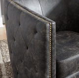 Brentlow Distressed Black Accent Chair from Ashley - Luna Furniture