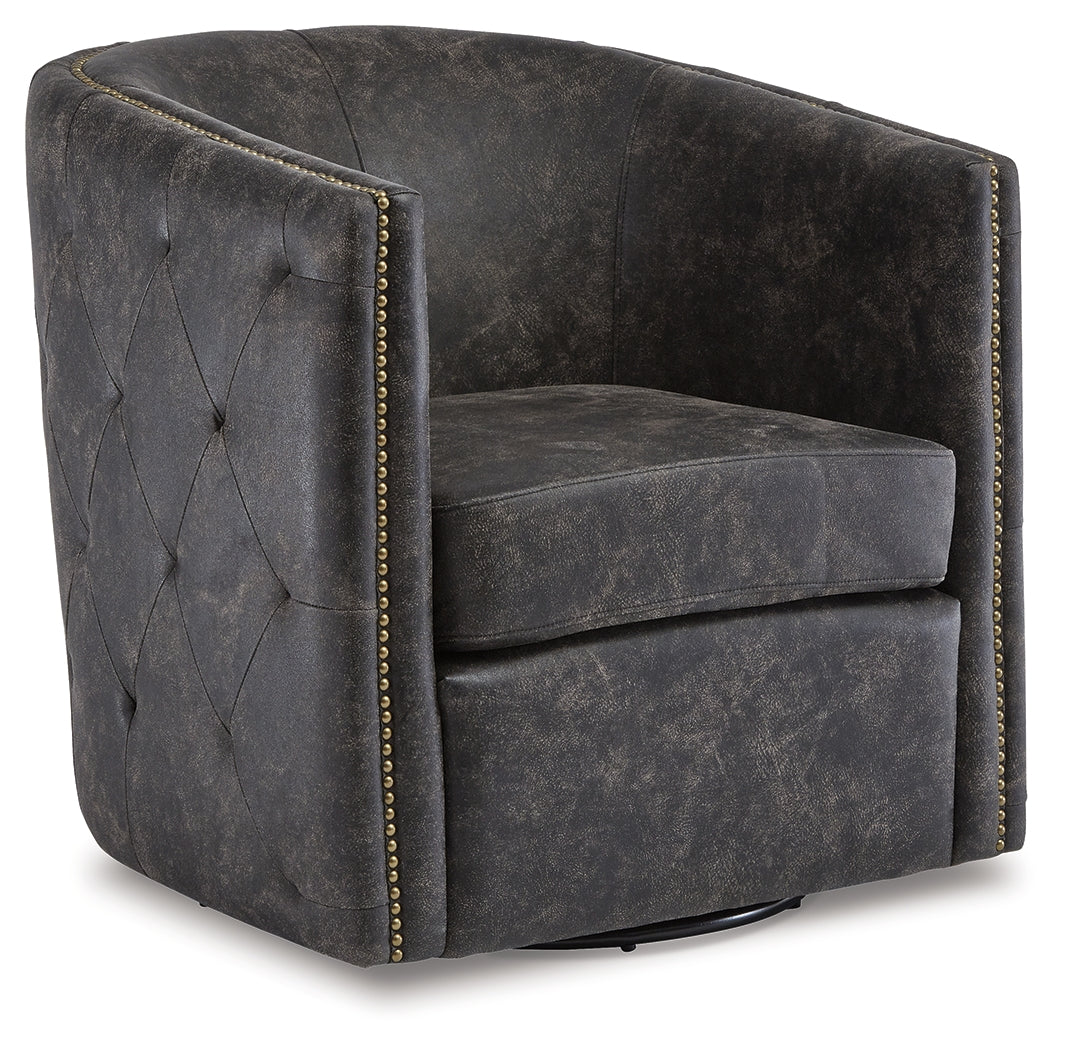 Brentlow Distressed Black Accent Chair from Ashley - Luna Furniture