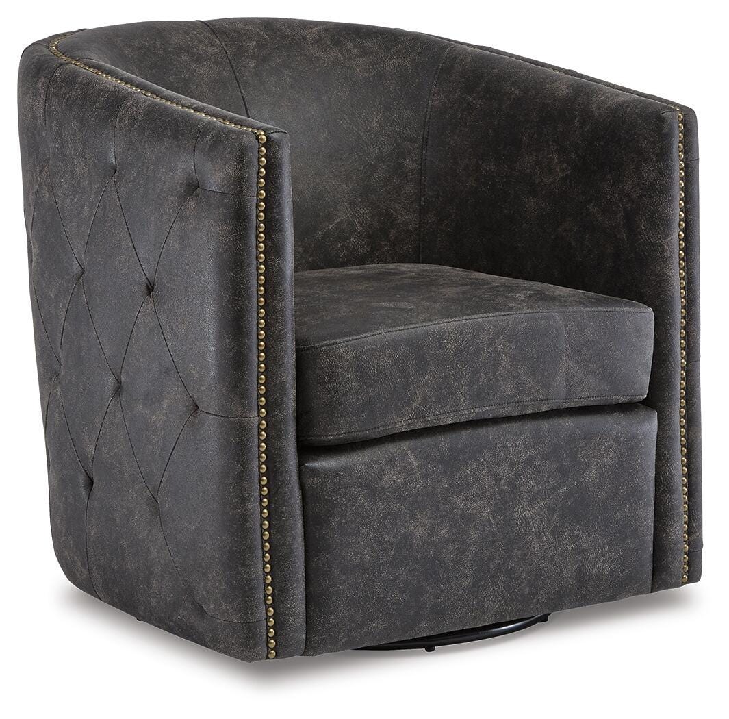 Brentlow Distressed Black Accent Chair from Ashley - Luna Furniture