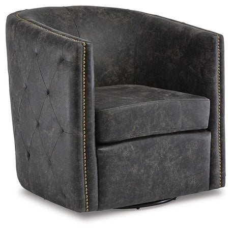 Brentlow Distressed Black Accent Chair from Ashley - Luna Furniture