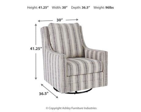Kambria Ivory/Black Accent Chair from Ashley Furniture - Luna Furniture