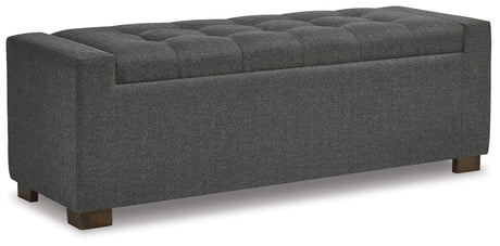 Cortwell Gray Storage Bench from Ashley - Luna Furniture