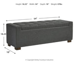 Cortwell Gray Storage Bench from Ashley - Luna Furniture