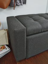 Cortwell Gray Storage Bench from Ashley - Luna Furniture