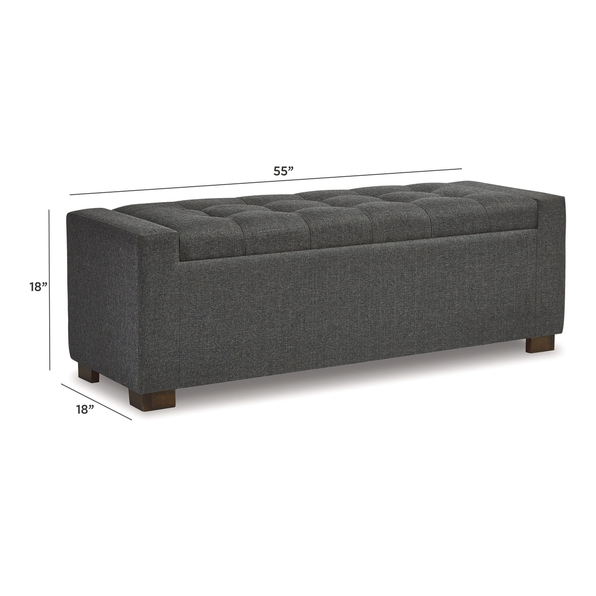 Cortwell Gray Storage Bench from Ashley - Luna Furniture
