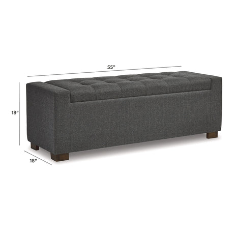 Cortwell Gray Storage Bench from Ashley - Luna Furniture