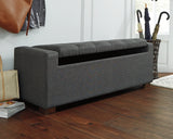 Cortwell Gray Storage Bench from Ashley - Luna Furniture