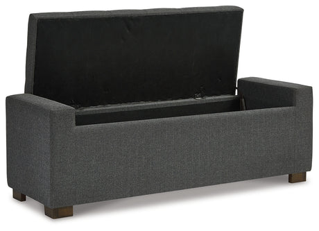 Cortwell Gray Storage Bench from Ashley - Luna Furniture
