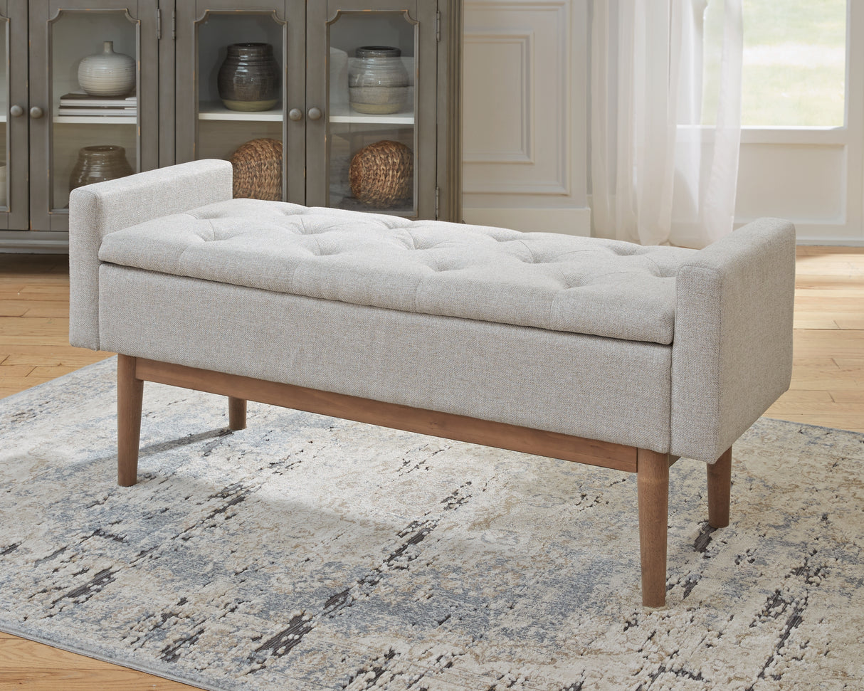 Briarson Beige/Brown Storage Bench from Ashley - Luna Furniture