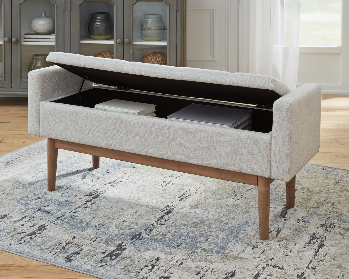 Briarson Beige/Brown Storage Bench from Ashley - Luna Furniture