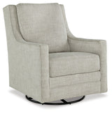Kambria Fog Swivel Glider Accent Chair from Ashley - Luna Furniture