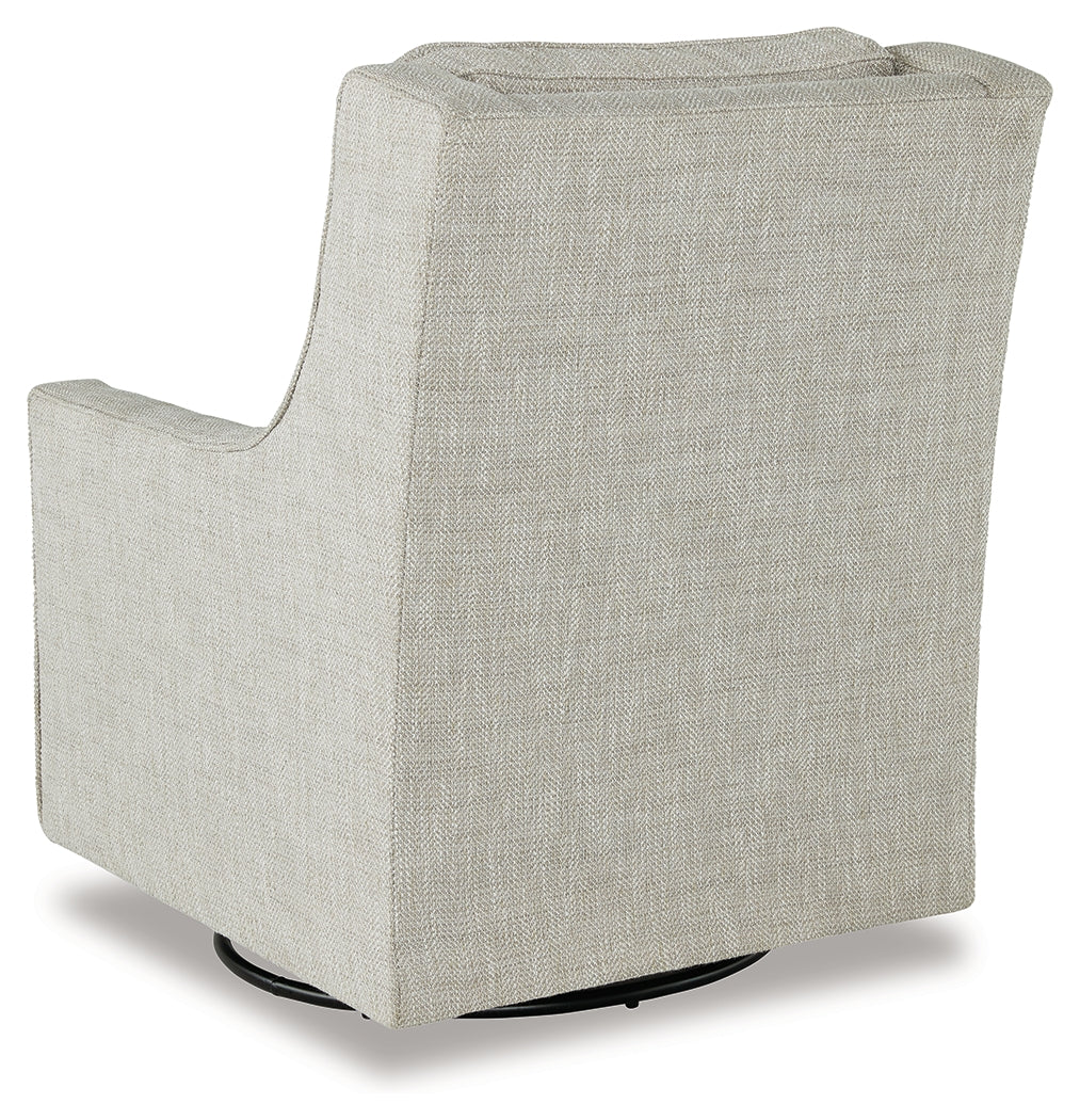 Kambria Fog Swivel Glider Accent Chair from Ashley - Luna Furniture