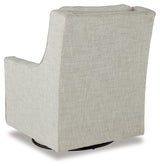 Kambria Fog Swivel Glider Accent Chair from Ashley - Luna Furniture