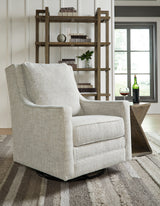 Kambria Fog Swivel Glider Accent Chair from Ashley - Luna Furniture