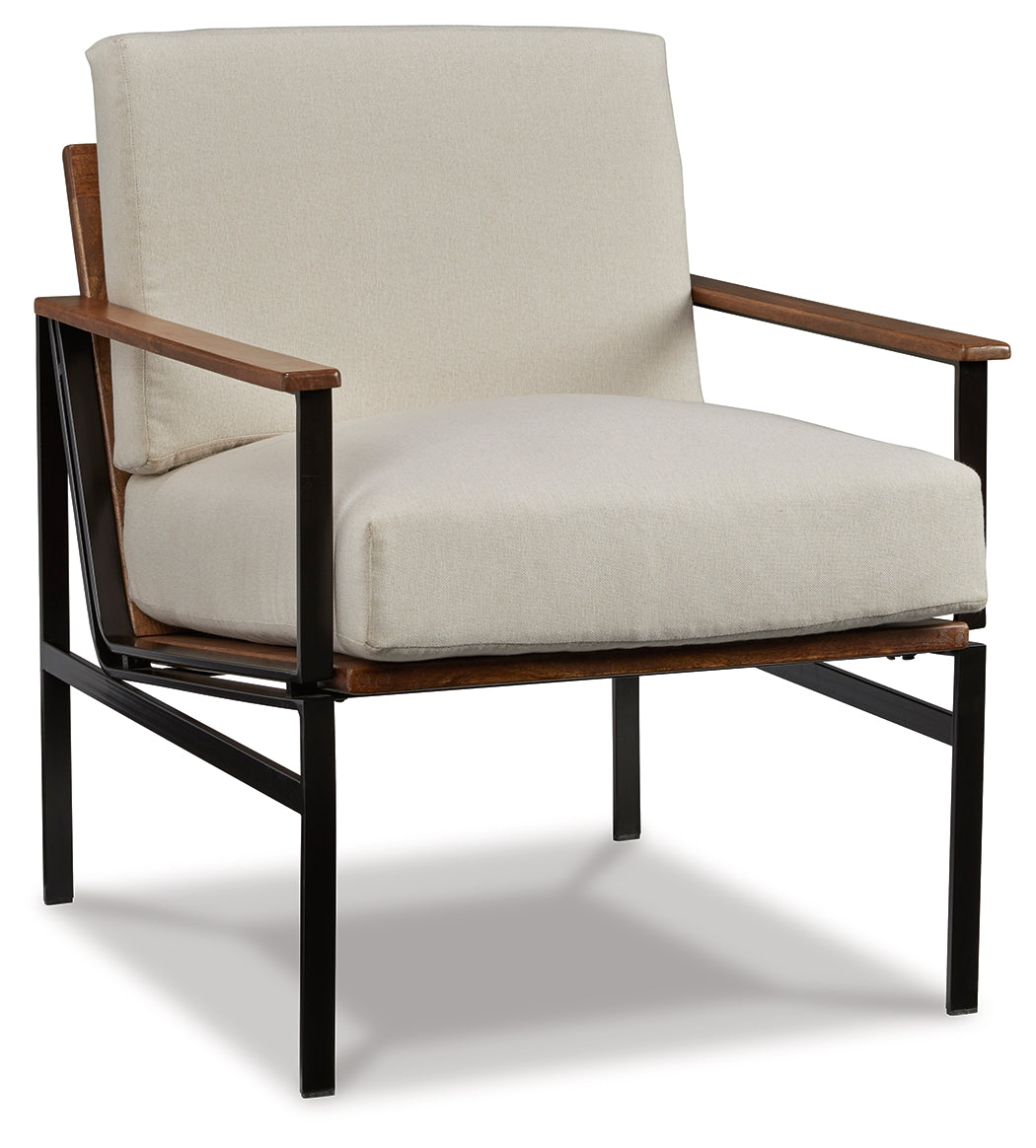 Tilden Ivory/Brown Accent Chair from Ashley - Luna Furniture